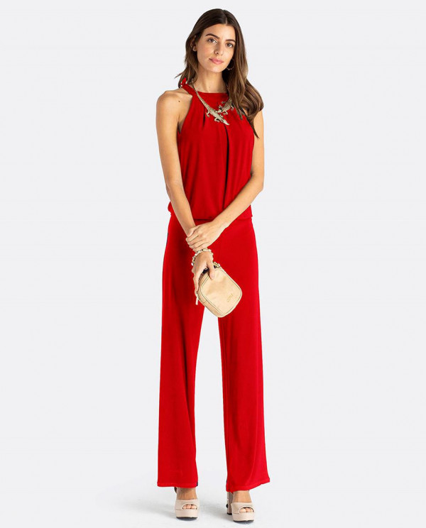 MONO LARGO LAZO PUNTO CIRCULAR ROJO