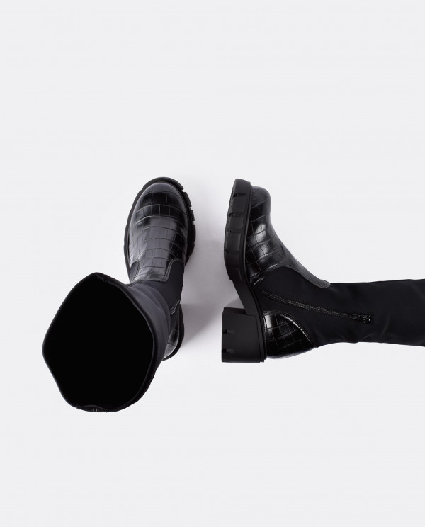 BOTA PALA Y TALON LICRA/COCO NEGRO