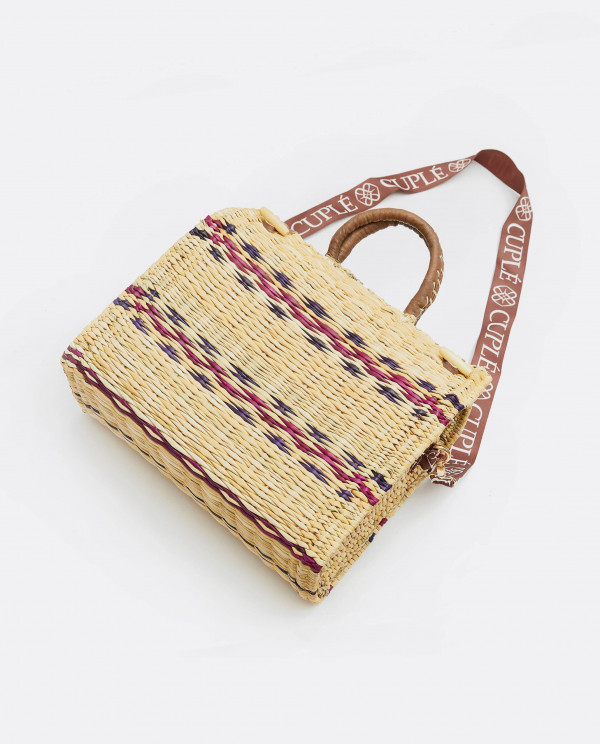 LARGE BEIG RAFFIA BASKET