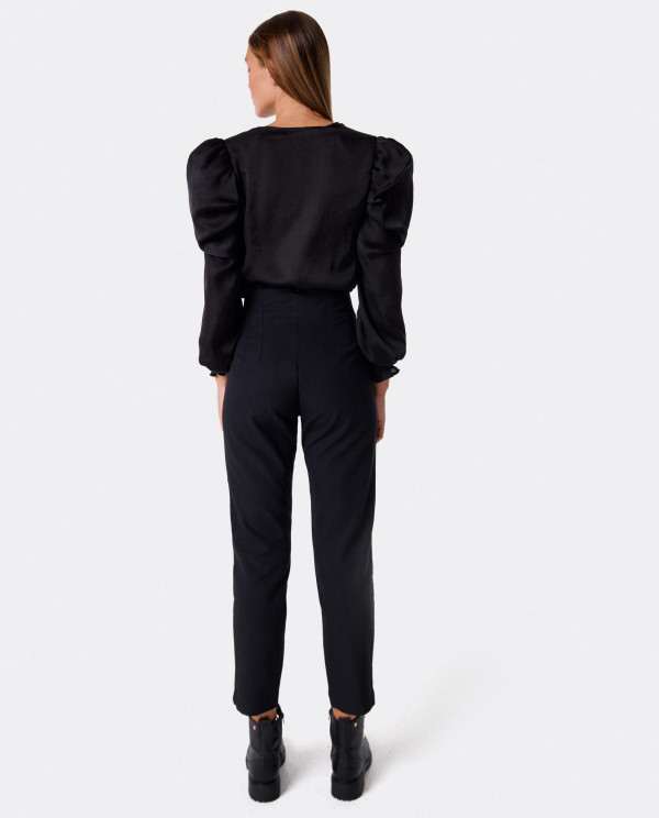ESSENTIAL BLACK CREPE SKINNY PANTS