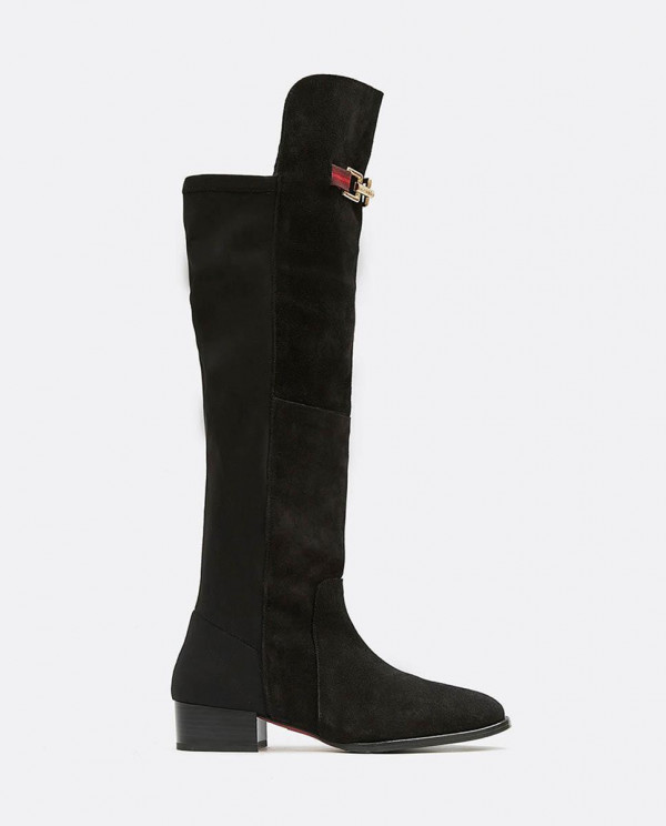BLACK SUEDE HIGH BOOT