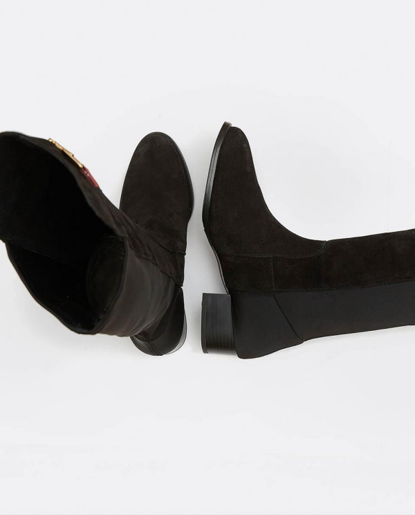 BLACK SUEDE HIGH BOOT