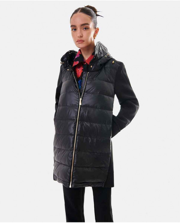 Long Neoprene Neoprene Jacket Black