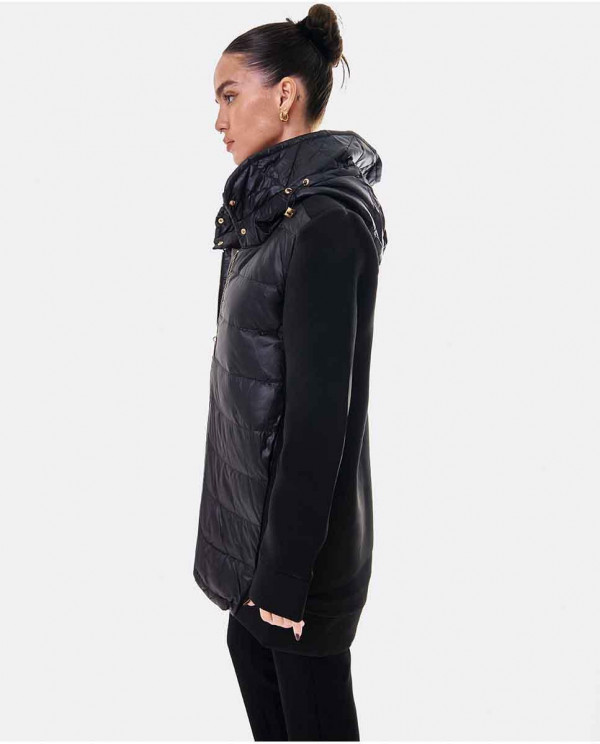 Long Neoprene Neoprene Jacket Black