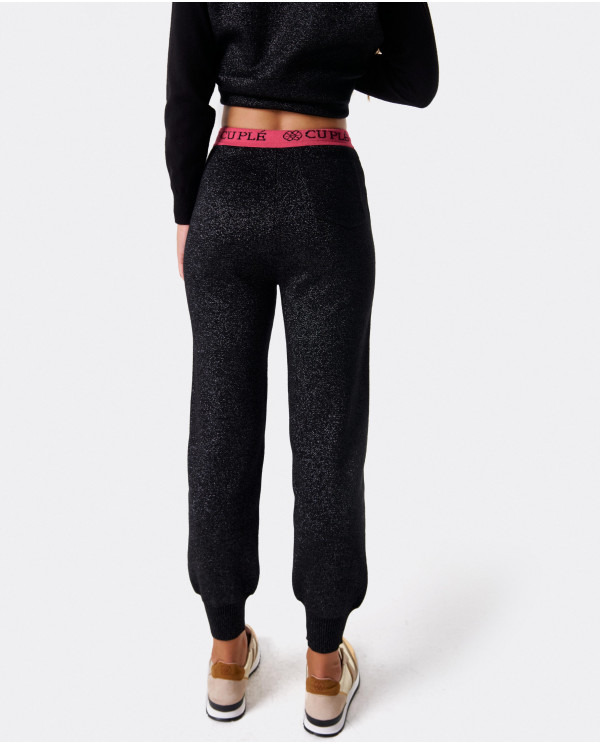 Lurex Jogger Lurex Black Pants
