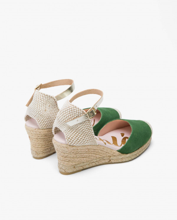 CUÑA YUTE CON CON PULSERA SERRAJE VERDE