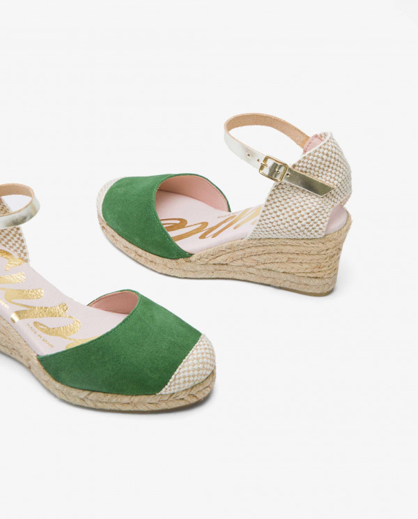 CUÑA YUTE CON CON PULSERA SERRAJE VERDE