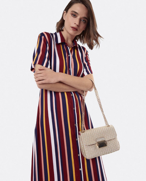 SMALL BOX BAG GOLD BRAIDED