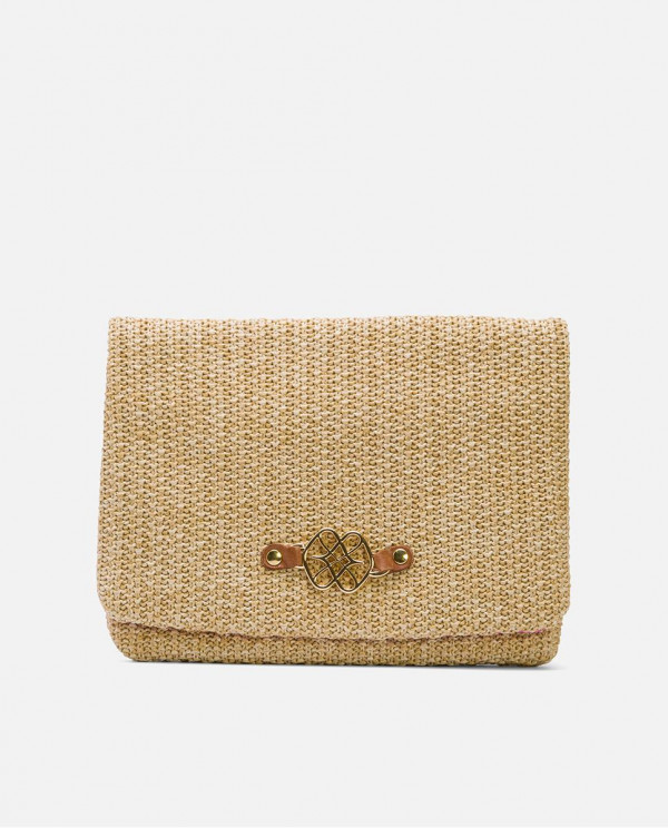 CARTERA MANO RAFIA BEIG