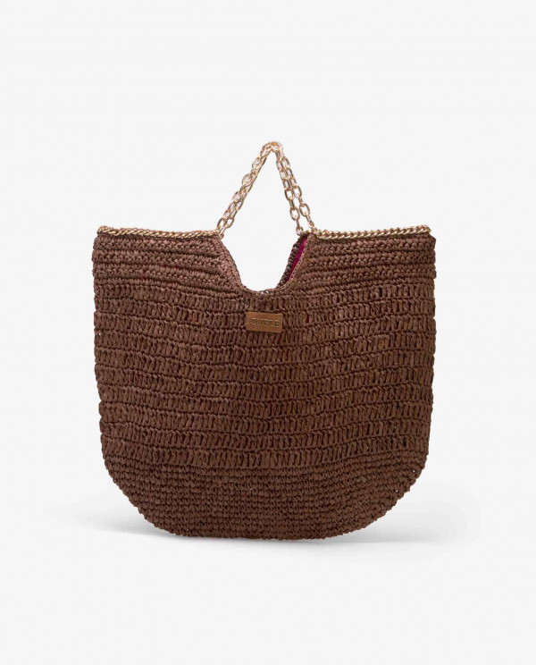 BOLSO CAPAZO RAFIA MARRON