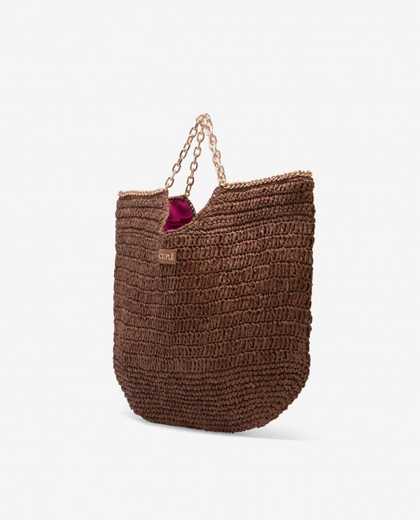 BOLSO CAPAZO RAFIA MARRON