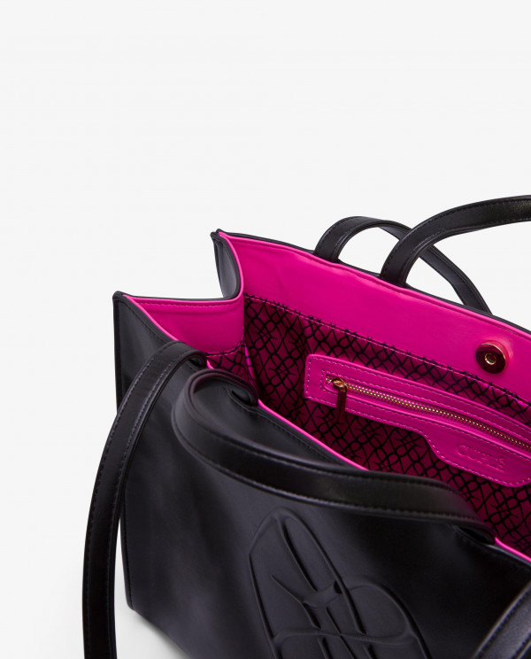 BOLSO DOBLE ASA TECNOPIEL NEGRO