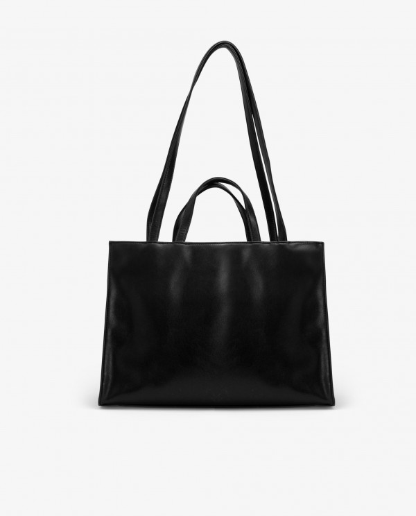 BOLSO DOBLE ASA TECNOPIEL NEGRO