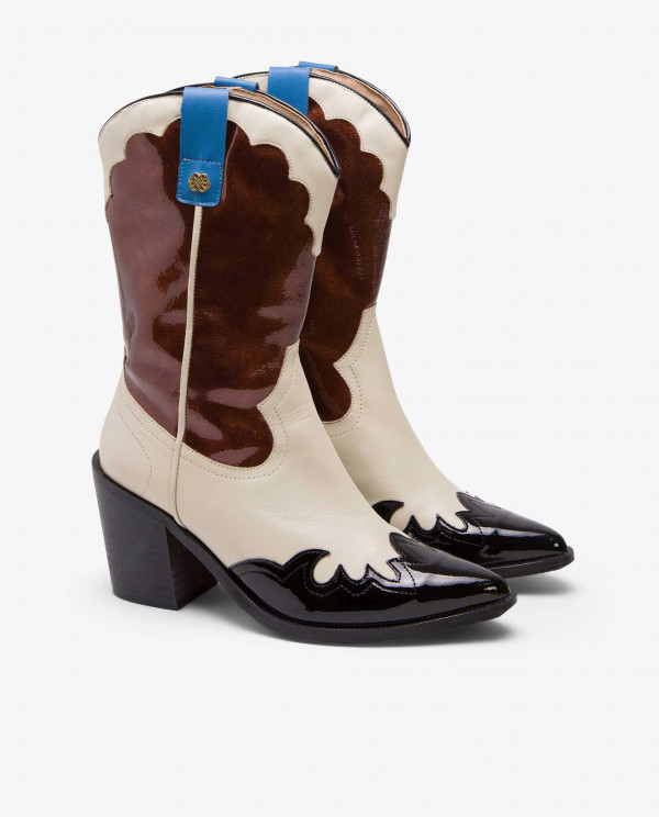 BEIG NAPA COW BOOT