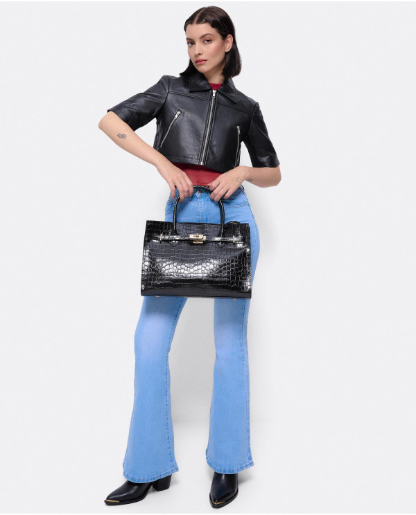 TORERA CORTA PIEL NEGRO